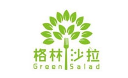 格林沙拉餐飲行業(yè)標志logo設計