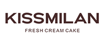 KISSMILAN蛋糕店标志logo设计