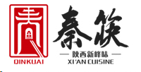 秦筷脆皮肉夹馍小吃车标志logo设计