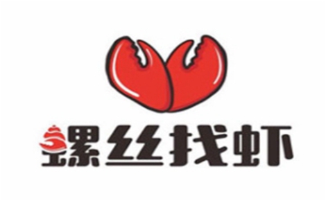 螺丝找虾花甲标志logo设计