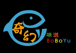 奇幻味道啵啵鱼中餐标志logo设计