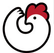 库桥炸鸡小吃标志logo设计