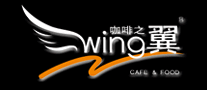 咖啡之翼wing cafe标志logo设计