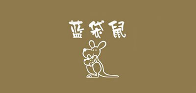 蓝袋鼠生鲜标志logo设计